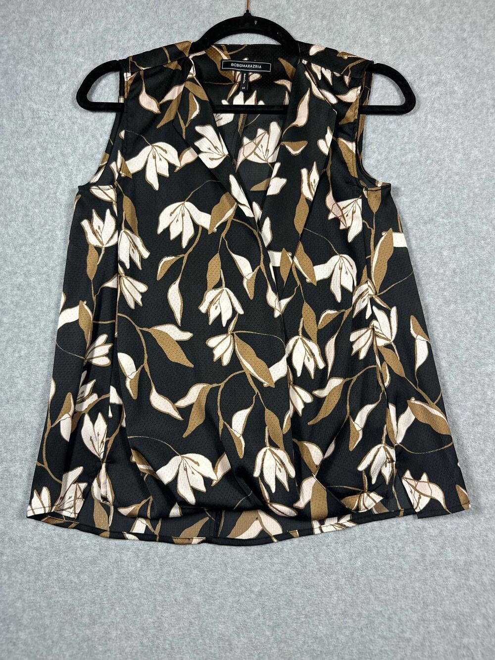 BCBG Max Azria Pullover Blouse Top Women's XS Multicolor Floral Sleeveless